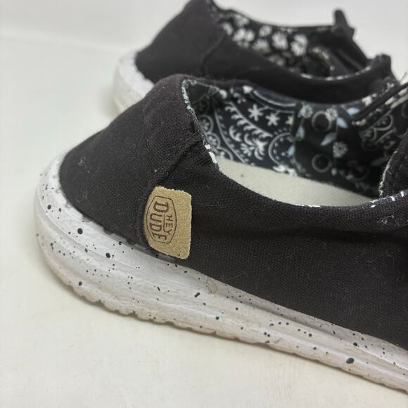 Hey Dude Wendy Basic Black Odyssey Womens Size 6 - Picture 3 of 8